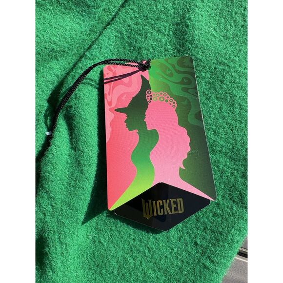 Target X Wicked W Graphic Green Sweater Size Medium academia Preppy Varsity NWT - Picture 5 of 10